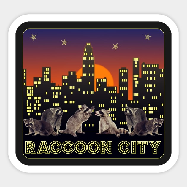 Raccoon City Sticker by ARTWORKandBEYOND